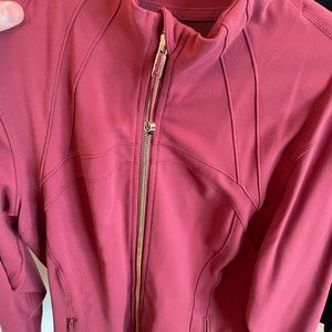 Lululemon clay Define Jacket gold trim 14